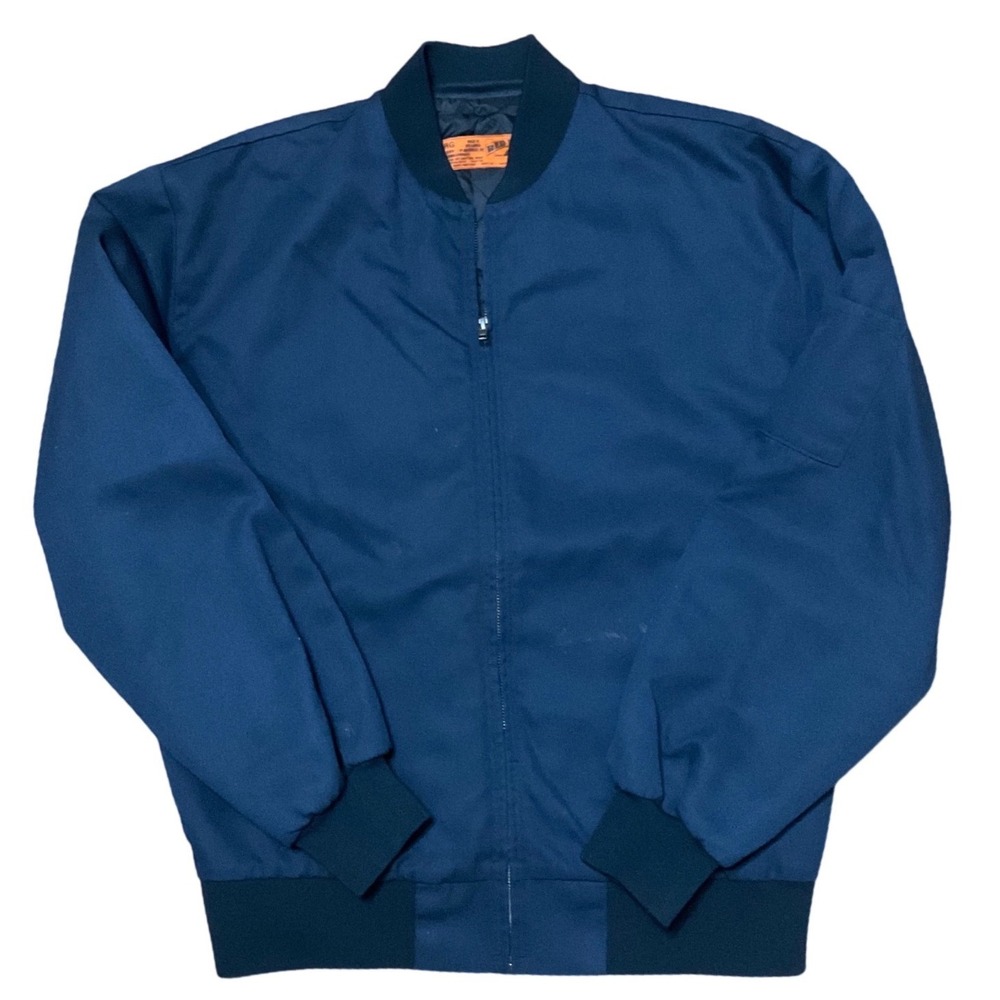 Red Kap Navy Blue Quilted Lined Bomber Work Jacket JT38NV Mens Large L-RG